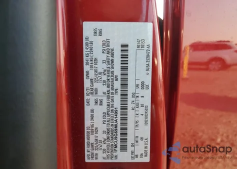 2021 Ford Escape Se from USA, damaged, VIN 1FMCU9G69MUA14991